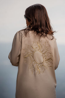 Bella Beige Linen  Shirt Dress | Clothing | Ashia