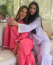 Dolce Rosa and Violetta organic cotton pyjama set by Love Letters x