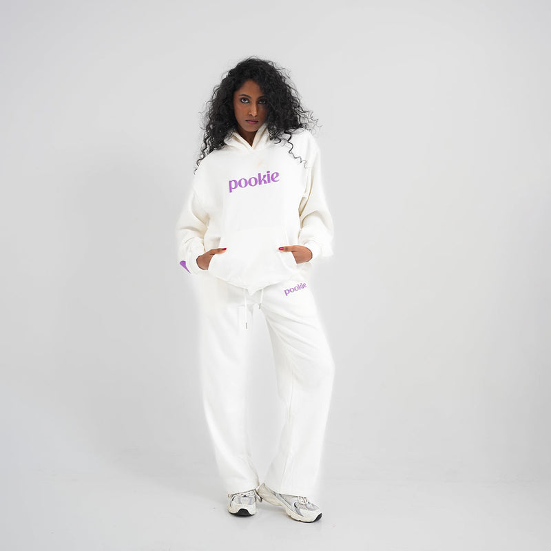 The Cupid White Matching Hoodie and Sweatpants set