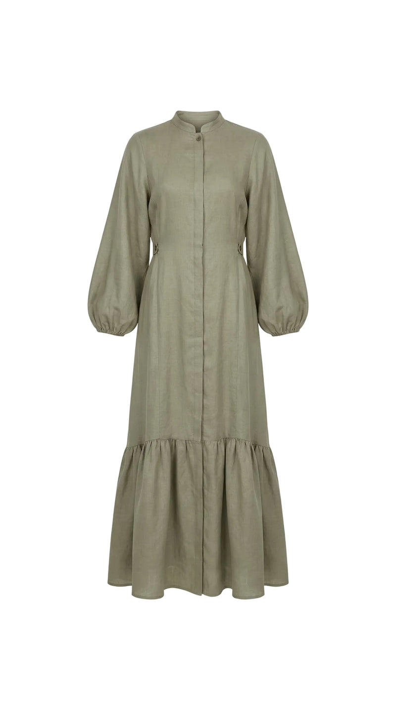Olive Mist Long Sleeve Dress