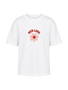 Bloom Oversized White Cotton T-shirt - Kids