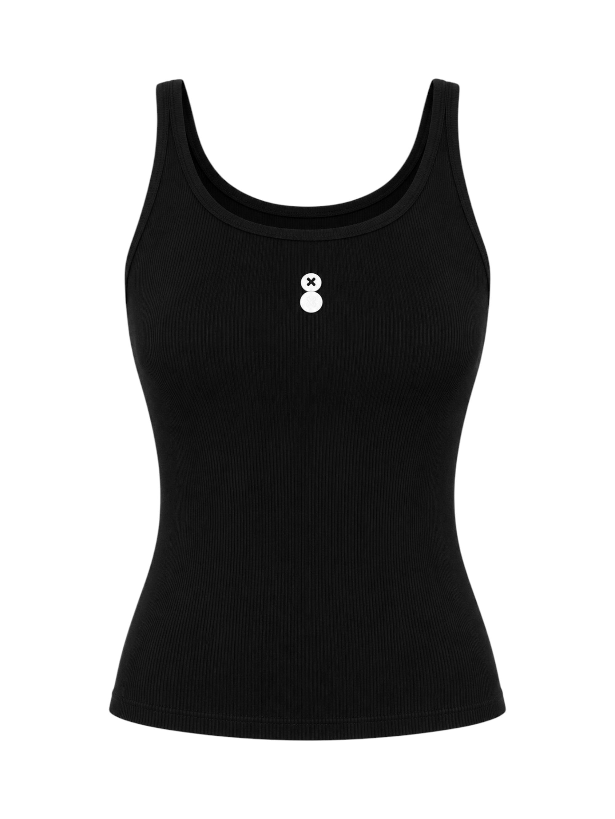 EOS X Remy Ribbed Black Tank Top