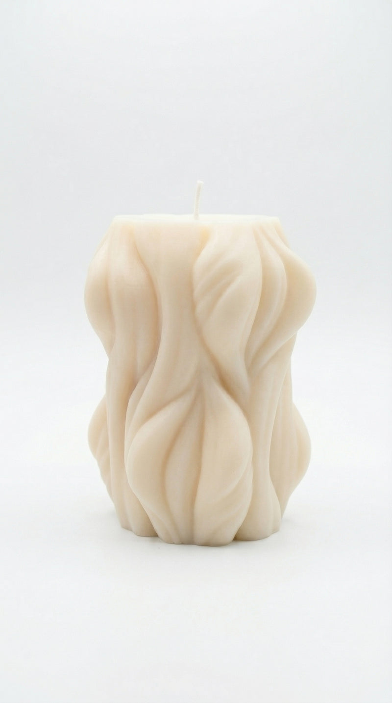 Large Wave Stripe Candle
