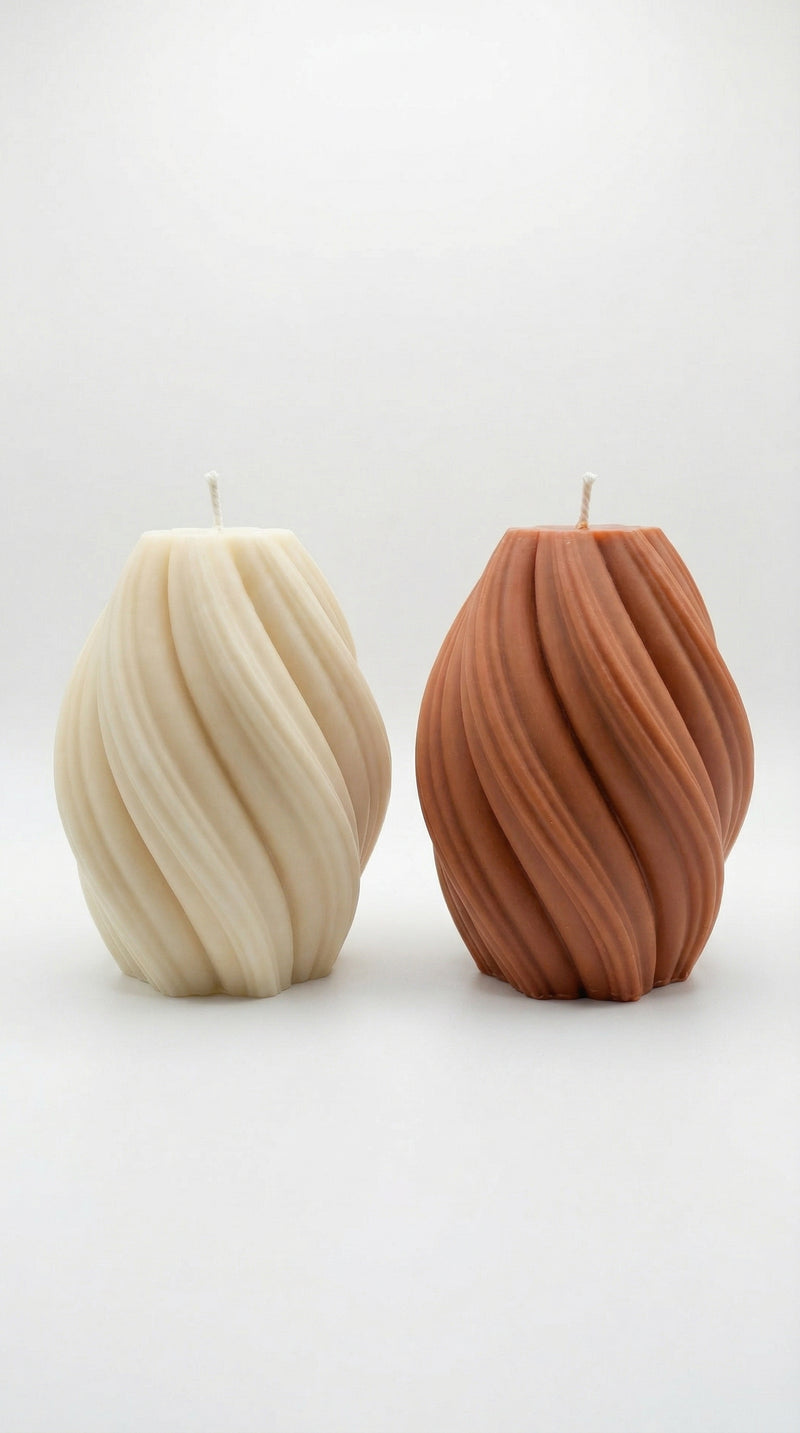 Large Twirl Candle