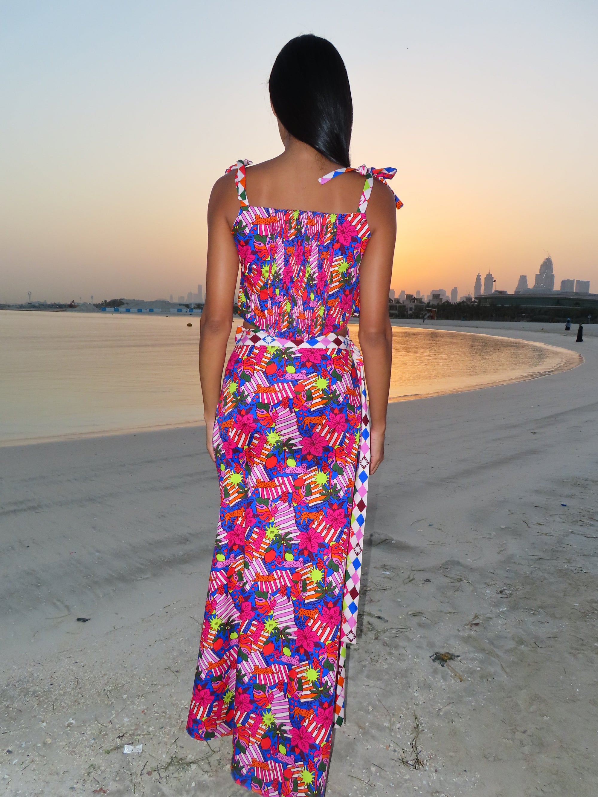 EOS Reversible Wrap Skirt – Summer Jungle & Soft Diamond - 