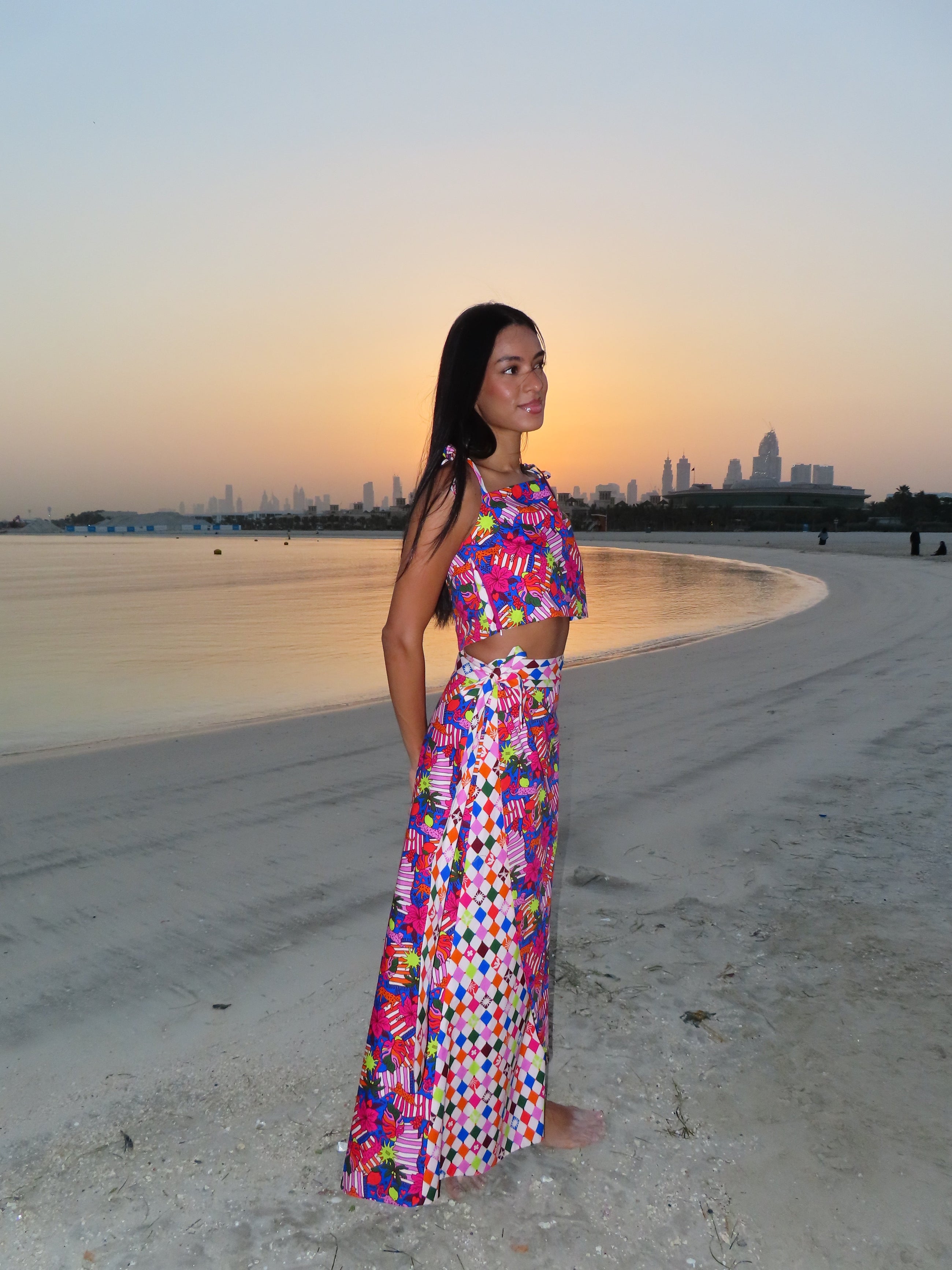 EOS Reversible Wrap Skirt – Summer Jungle & Soft Diamond - 