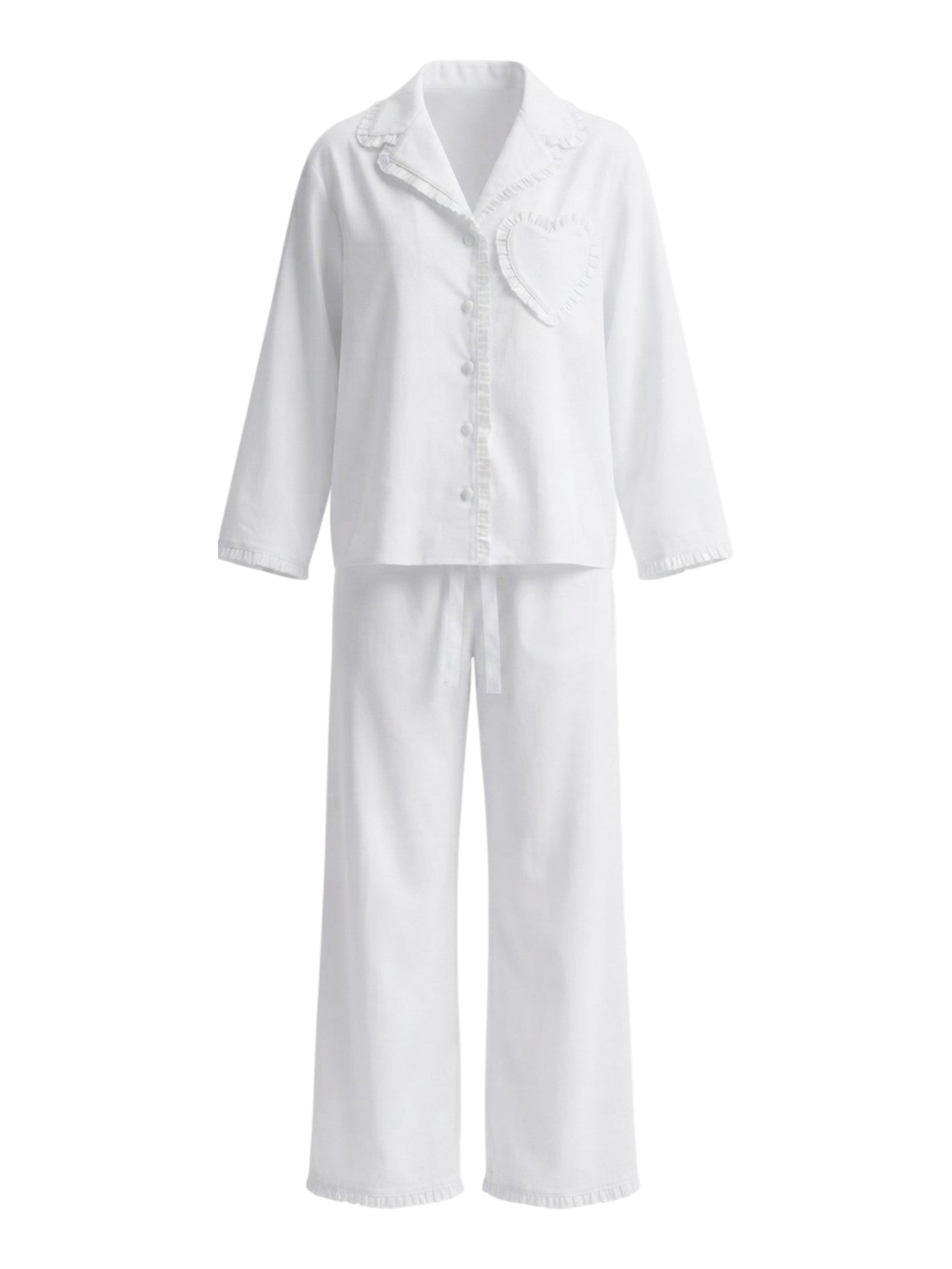 Ghost mannequin of the Dolce Bianca Pyjama by Love Letters x