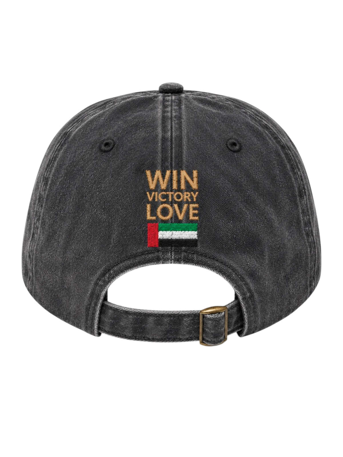 Win Victory Love Cap - Stone washed Black edition