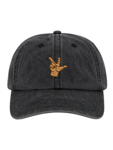 Win Victory Love Cap - Stone washed Black edition