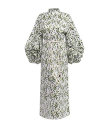 Mahaba Balloon-Sleeves Maxi Dress