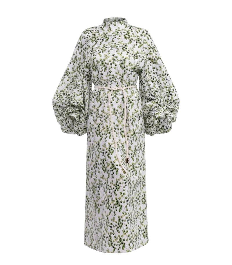 Mahaba Balloon-Sleeves Maxi Dress