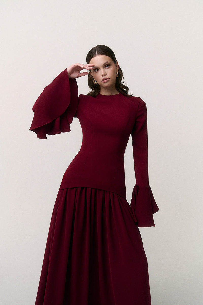 The Burgundy Maxi Dress