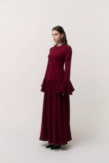The Burgundy Maxi Dress
