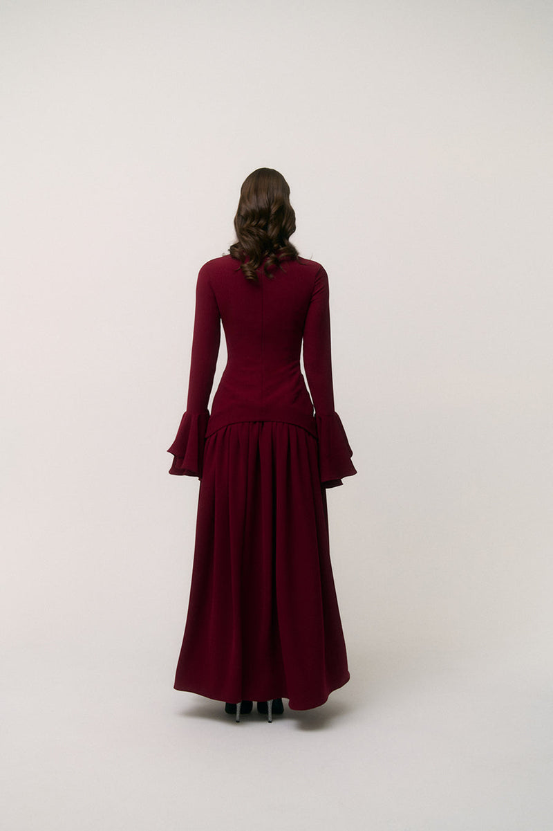 The Burgundy Maxi Dress