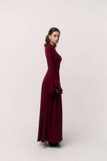 The Burgundy Maxi Dress