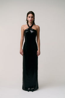 Halter Neck Black Dress
