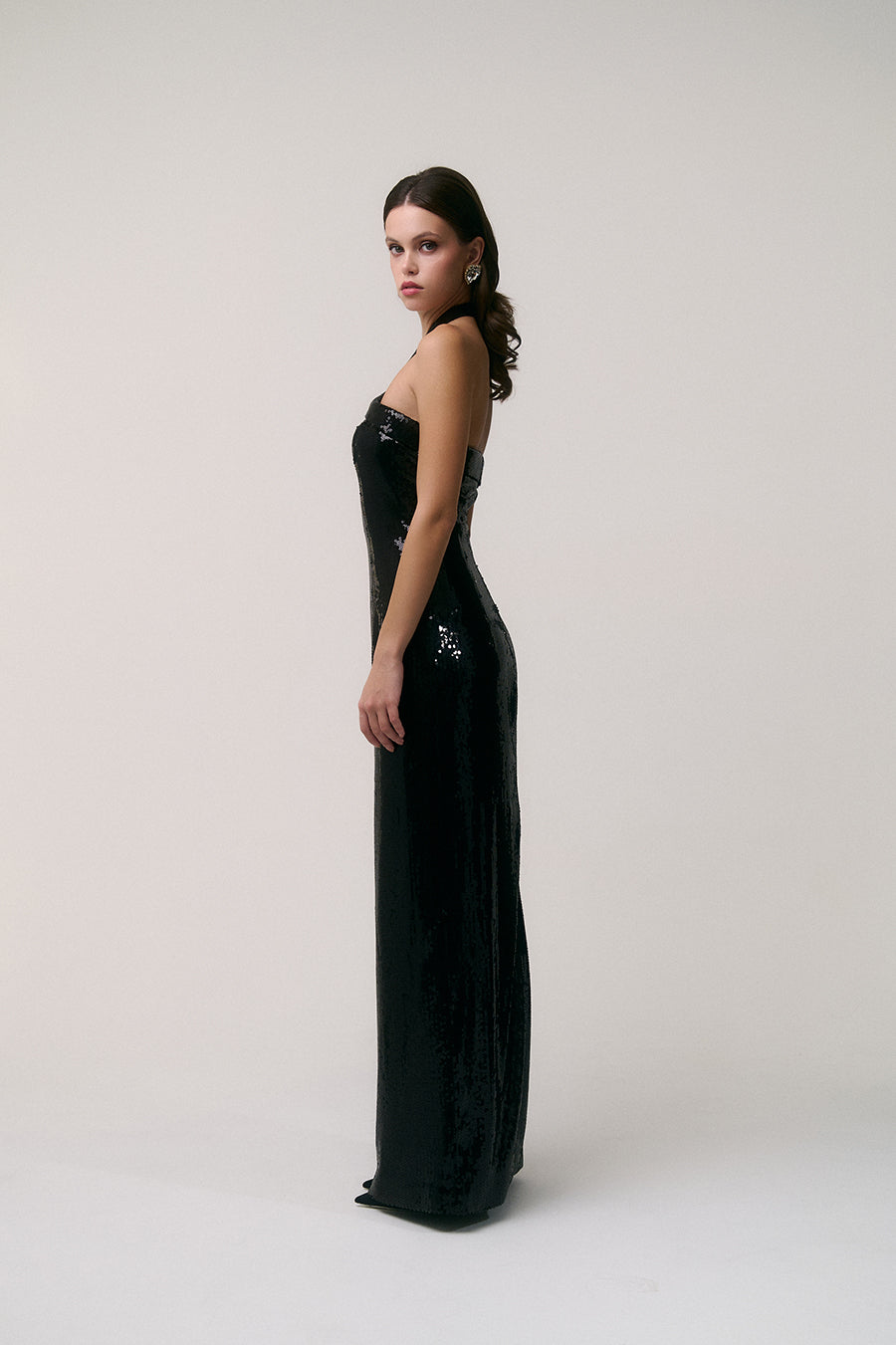 Halter Neck Black Dress
