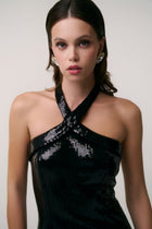 Halter Neck Black Dress