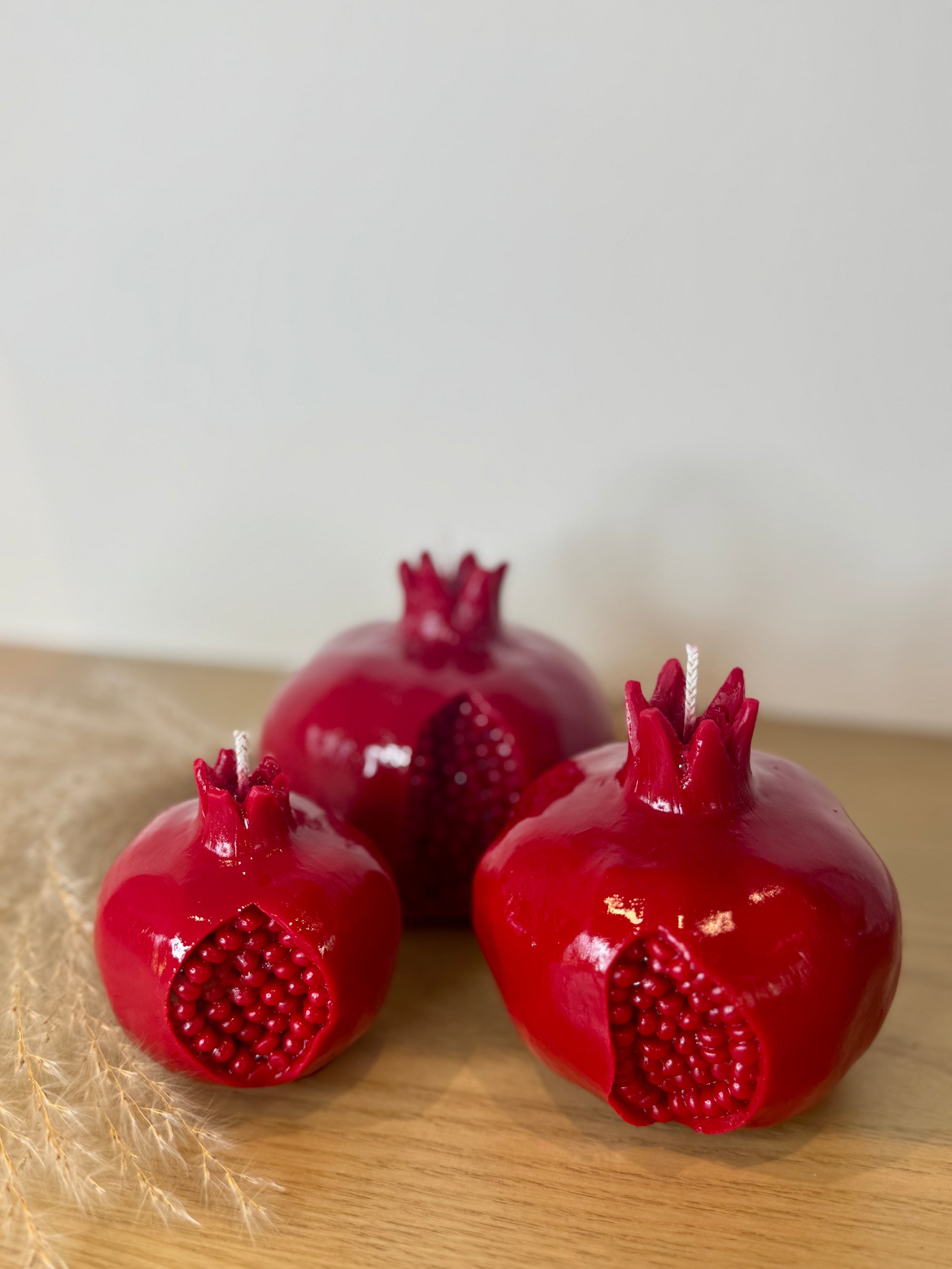 Shiny Pomegranate Candles