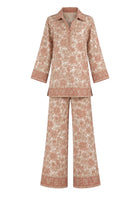 Soleia Silk Matching Set in Light peach