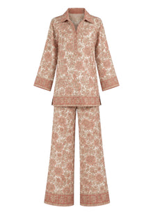 Soleia Silk Matching Set in Light peach