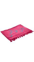 Rio Embroidered Turkish Beach Towel  وين غاطس